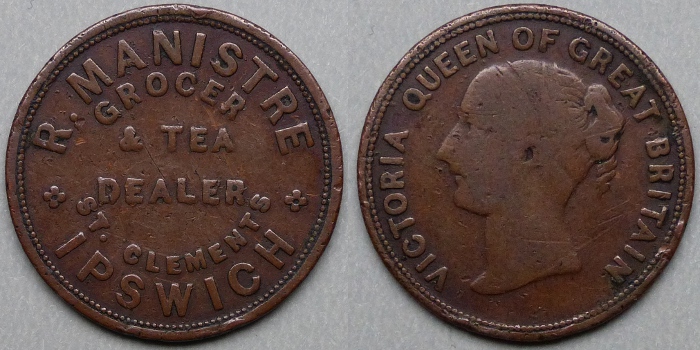 Ipswich, R Manistre, grocer